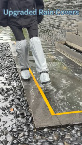 60cm High Tube Mens Waterproof Rain Boots Thickened Non-Slip Wear Resistant Durable Outdoor Rain Gear
