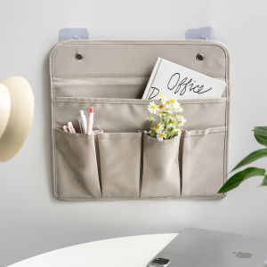 กระเป๋าติดผนังสำหรับเก็บของในห้องนอนสไตล์เกาหลี ผ้า Oxford สีพื้น กระเป๋าจัดระเบียบสำหรับที่อยู่อาศัยและโรงเรียน สำหรับทุกเพศ ทุกวัย