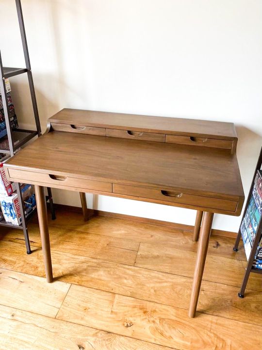 Mid Century Style Study Table / Work Desk with 5 drawers | Lazada PH