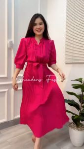 Long Dress Plisket Larysla 1241 - Ghaudens