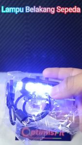 Lampu belakang sepeda LED USB bisa cas isi ulang