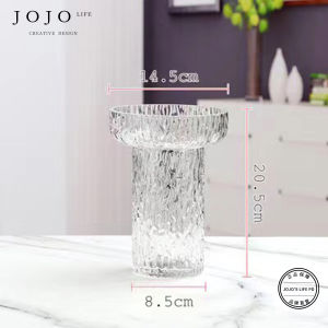 Freezing Cold Pattern Flower Vase Simple Modern Living Room Dining Table Hydroponic Glass Decorative Bottle Handmade Craft