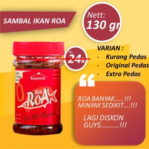 SAMBAL IKAN ROA ASAP ASLI MANADO TERENAK TERBAIK TERLEZAT TERMURAH CAP ASLI MINAHASA MANADO
