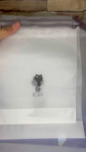 [Kingsman] Cute Cat Travel Organizer Drawstring Travel Storage Pouch For Cloth Cosmetics Toiletries Frosted Material S/M/L