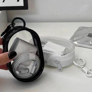 Clear Data Cable Storage Box Portable Cable Protective Cover Storage of Outdoor Travel COD