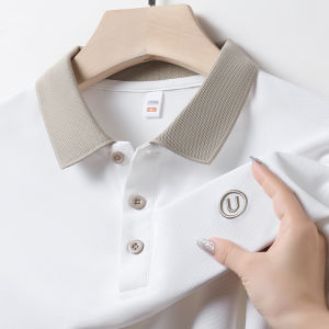 Senior Design Mens Polo Shirt Lapel T-Shirt Summer New Exquisite U Letter Embroid Short Sleeve High End Business Trend Menswear