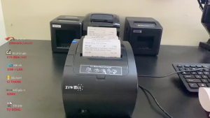 Máy in hóa đơn Kiotviet Zywell ZY303 in mạng Lan+USB In hóa đơn tính tiền K80 cắt giấy tự động