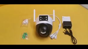 Rolte 8MP V380 Pro Kamera Wifi PTZ Lensa Ganda Luar Ruangan Tahan Air IP66 Kamera Security CCTV