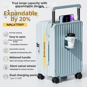 WALKTRIP | Side Opening Large Capacity Carry-on Luggage 20 Inch