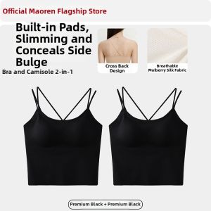 MiiOW | Invisible Seamless Cross-back Tank Top Underwear Bra 1pc