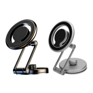 Magnetic Car Mobile Phone Support Bracket Universal Foldable Smartphone Stand Support 360 Degree Rotating Lightweight Auto Accessories
