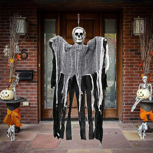 HalloweenHanging Ghost Scary Skeleton Gauze Ghost for Entrance Decoration Horror Party Outdoor Indoor House Decoration Props