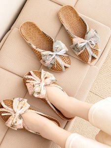 Dép Lười Bông Lanh Thoáng Khí Mùa Hè Cho Nam Và Nữ Thoải Mái Dùng Trong Nhà Đế Phẳng Nhẹ Thoáng Khí Dùng Trong Nhà