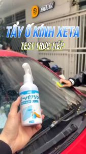 Tẩy ố kính cặn canxi kính lái ô tô XETA  nước rửa kính vệ sinh kính gương chiếu hậu tăng tầm nhìn lái xe an toàn 300ml ( Tặng miếng bọt biển)