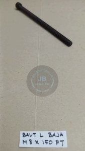 BAUT L BAJA M8 X 150 FULL DRAT PANJANG 15CM 15 CM M8X150 BAUD 12 DIAMETER DRAT 8MM KUNCI L 6 L6 PITCH DRAT 1.25 GRADE 12.9 8X150 8 X 150 150MM 150 MM JURAGAN BAUT sekurp skrup