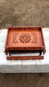 Khay Trà Chân Quỳ – Đồ Gỗ Hương Đá Sang Trọng Đẳng Cấp Phòng Khách