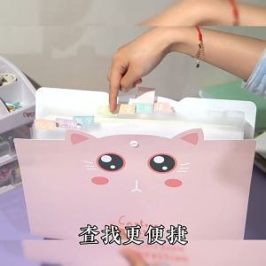 A4 Scalable File Folder Docunment Organizers Classification Multilayer Organ Bag School Supplies 12/13 Layers