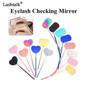 Lashtalk Colorful Stainless Steel Checking Mirror Eyelash Extension Professional Makeup Tool Dental Mirrors Mouth Fake Lashes