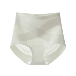 Miiow | Ice Silk High Waist Seamless Safety Pants Womens Base Layer Anti Exposure Underwear Cat Person Skin Color Triangle Panties