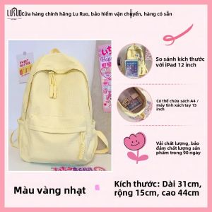 LUSUO | Ba lô màu tím cao cấp có dung tích lớn cho nữ