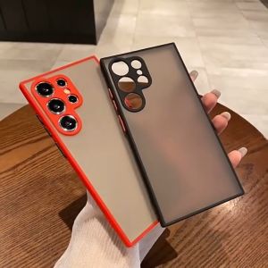 🇹🇭KOK⚡ใหม่⚡เคส samsung s23 ultra เคส s24 ultra เคสผิวด้านโปร่งใสกันกระแทกสำหรับ Samsung Galaxy S24 S23 S22 S21 S20อัลตร้าพลัส FE Note 20 10 A52 A72 A53 A73 A34ฝาครอบ A54 5กรัม