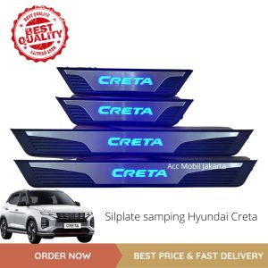 Sill Plate & Lampu LED Biru Samping Hyundai Creta