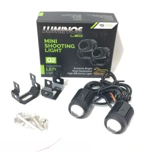 LAMPU LED TEMBAK SOROT MINI LASER NINE LUXIMOS Q2 HI LOW 2 WARNA PUTIH KUNING SUPER TERANG