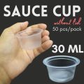 50pcs Sauce Cup Transparent 30ml for Ketchup mayo hotsauce. 