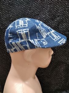 CAE - Topi Pelukis Baret Anak Laki 1-3 Tahun Robot Biru Berets Flat Hat Import