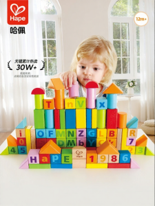 Hape | Educational Assembly Building Blocks 80 Pieces