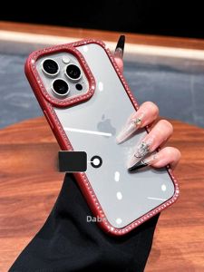 DAIMANG | Luxurious Bezel with Water Drills Transparent High-end Feel Full Coverage Anti-shock Case for iPhone 16 Pro Max