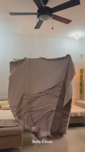 Sofa Cover Non-Slip Couch Cover Washable Soft Chenille Sofa Towel Throw Blanket Stripe Double Sides Reversible 1-6seater Sofa Covers Slipcover Home Decor