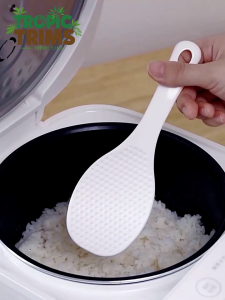 Tropic Trims White Rice Spoon + Anti - stick and Easy to Scoop + Essential for Kitchen Cook