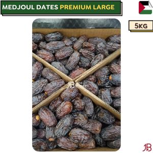High Quality 5kg Premium Large | AL-QUDS Palestinian Medjoul Dates KURMA PALESTIN MEDJOOL