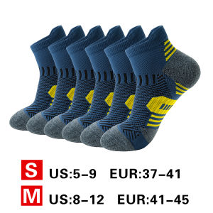 3 Pairs Professional Sports Socks Mens womens Marathon Running Socks For Man Fitness Short Socks Thick Towel Socks Outdoor