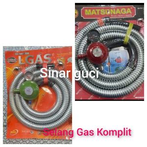 Selang Gas Komplit 1.8 Mtr Merk Matsunaga Plus Meteran