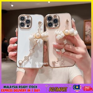 IPH 7 8 Se 2020 7 Plus 8 Plus X Xs Xs Max 11 11 Pro 11 Pro Max 12 12 Pro 12 Pro Max 13 13 Pro 13 Pro Max 14 14 Pro 14 Pro Max 15 15 Plus 15 Pro 15 Pro Max 16 16 Plus 16 Pro 16 Pro Max ribbon pearl chain electroplated soft case cover fon casing 手机链条
