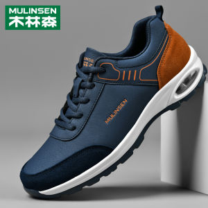 Leather Mens Shoes Casual Sport Shoes Air Cushion Running Traveling Mens Shoe Comfortable Breathable Slip-On Loafers