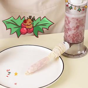 เครื่องยัดไส้กรอกแบบกด 4 หัวเปลี่ยนได้ ที่ยัดไส้กรอกวัสดุเกรดอาหาร ที่ยัดไส้กรอกด้วยมือ ใส้กรอกเครื่องอัดSausage Stuffer