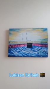 Hiasan Dinding Lukisan Kabah Mekah Kanvas Art Print Kabah Mekkah