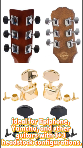 RM HQ Semi Diecast Semi Closed Acoustic Electric Guitar Machine Head SET 3R3L Guitar Tuner Pegs 3L3R
