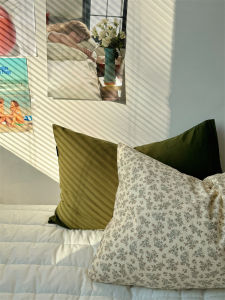 Pure Cotton Pillowcase Soft Comfortable Allergy Free Floral Print Solid Color Single Person 48*74 Versatile All Seasons Use