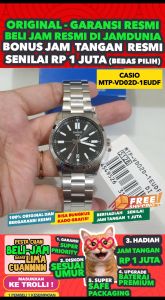 CASIO ORIGINAL - CASIO MTP-VD02D-1E - MEN LA - Stainless steel - Perak - Jam dunia JD18ST # Jam Tangan Pria Jam Pria Jam Tangan Anti Air + CASIO MTP-VD02D-1E MTP VD02D 1E MTP-VD02D VD 02 D MTPVD02 MTP-VD02 MTPVD02D MTP-02 $ WR0 ST BS7