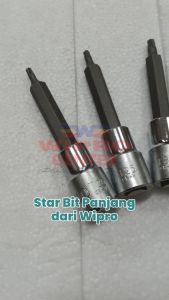 Bit Socket Deep Torx / Kunci Sok Panjang Bintang / Kunci Shock Sok T40 - Wipro T40
