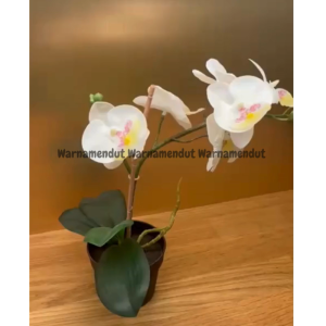 WMO IK80294937 FEJ Tanaman tiruan dlm pot model anggrek tinggi 28 cm