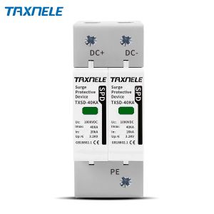 DC SPD Surge Protective Device 600V 800V 1000V 2P 20KA 40KA 60KA Voltage Protector Solar PV Photovoltaic Lightning Arrester