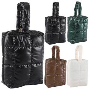 【New Arrival】 Womens Travel Makeup Bag with Quilted Puffer Design and Handle Compact Storage for Cosmetics and Toiletries