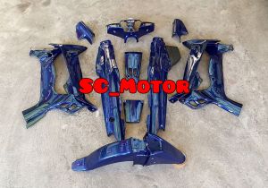 Cover Body Fullset Halus Yamaha Vega R Lama Polos Biru Metalic
