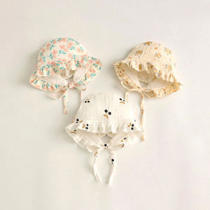 Denosim in hoa dễ thương bé gái mũ công chúa Mũ len mềm mại chống gió