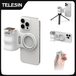 TELESIN Magnetic Phone Camera Shoot Hand Grip Phone Holder Shooting Aid Remote Control Handle for Iphone HUAWEI SAMSUNG Phone